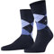 Burlington Herren Socken Manchester M So Baumwolle gemustert 1 Paar, Blau Marine 6120, 40-46