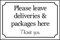 Please leave parcels and packages here Sign, Courier, Postman, Delivery Driver Notice Self Adhesive Sticker A6-100x150mm (MISC254)