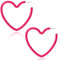 1 Paar Neon Ohrringe Rosarote Herz Acryl Ohrringe Retro 80er Jahre Neon Ohrringe übertriebene Geometrische Creolen Damen Mädchen 90er Jahre Kostüm Party Halloween Party Ohrringe Asthetisch