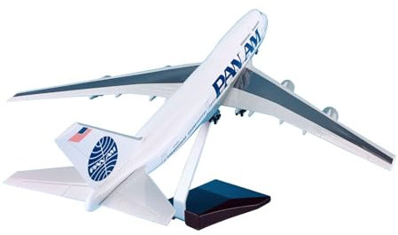 MUZIZY copy airplane model 1:150 47cm Finished Product With Wheels Airplane Aircrafts Boeing B747-200 For PAN AM Plane Model Collection