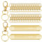 100 Stücke Metall Drehgelenk Karabinerhaken set Karabinerverschluss Mini Schlüsselring Karabiner Schlüsselanhänger Geeignet für die Herstellung Minipuppen und Anderen Bastelarbeiten(Gold)