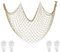 Yuqilin 200×100 CM Fischernetz Deko, Wand Deko im Mittelmeerstil, Baumwollseil Fotowand, für Room Decoration, Photography Hintergrundwand, für Party Home Wohnzimmer Schlafzimmer Dekoration(Hellbraun)