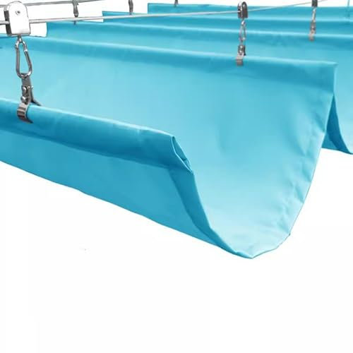 Pergola Couverture D'ombrage Rétractable Auvent Imperméable À L'eau, Résistant Aux UV Toit HDPE Voiles D'auvent À Vagues, Protection Solaire Pour L'extérieur Terrasse Cour ( Couleur : Sapphire blue ,