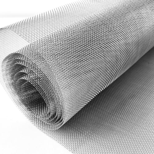 TINA Grille Métallique Fine 40 x 200cm Maille en Acier Inoxydable 304 Grillage Métallique Anti Rongeur Moustique Treillis Métallique Filet anti Insecte Grillage Voliere Jardin Garde Manger (20 Mesh)
