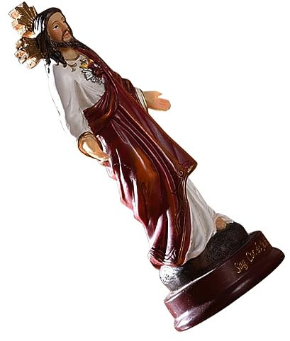 Yardenfun Kirche Desktop Dekoration Harz Statue Jesus Statue Jesus Modell Harz Handwerk Jesus Figur Harz Jesus Figur Religiöse Dekor Harz Skulptur Miniatur Jesus Skulptur