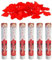 Tradineur - Pack de 6 cañones de confeti de aire comprimido, popper, cracker de confetti, cumpleaños, bodas, fiestas, celebraciones (Pétalos de rosa - 30 cm)