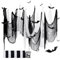 YuSaug Halloween Deko Stoff, 8 Stücke Gruselige Stoff 183 * 76CM mit 12 Fledermaus Aufkleber, Gruseltuch Halloween Party Spukhaus Gruselige Dekoration (4 Schwarz + 4 Weiß)