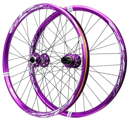 ZECHAO 24 Zoll Mountainbike Vorder Hinterrad,Steckachse 142mm Doppelwandige Alufelgen 32 Loch Scheibenbremse 8/9/10/11/12-Gang for 1,5-2,8-Zoll-Reifen Wheelset(9 * 100mm/10 * 135mm)