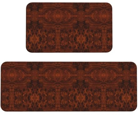 Küchen-Fußmatte, 2 Sets – Stehtisch-Wäscheteppich, perfekt für Heimdekoration, Badezimmer, Fußmatte, Rot