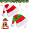 2 Stück Weihnachtsmütze, LED Plüsche Weihnachtsmann Mütze, Plüsch Nikolausmütze mit Doppeltem Samt, Nikolausmütze Rot, Weihnachtszubehör für Weihnachts Weihnachtsfeiern Geschenk Weihnachtsfeier
