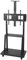 TABODD TV Bodens Tänder Rollbar mit Holz Ablage TV Standfuß TV Ständer Fernsehstand mit Rollen Höhen Verstell Bar Schwenkbar für 60 bis 75 Zoll Flach Bild Schirm bis zu 40Kg. Max.