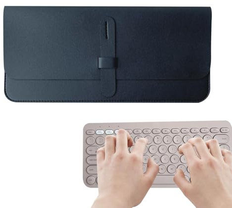 Keyboard Carrying Case, Keyboard Case, Storage Bag Carrying Case for Wireless Keyboard, Stylish PU Leather Keyboards, Portable Bag, Travel Organizer
