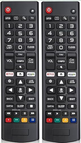 MIMIROOM 2pack télécommande Universelle pour LG Smart TV, Nouvelle télécommande de Remplacement pour Tous Les LG Smart TV AKB75095307, AKB75095308