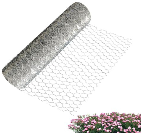 Grillage de poulet – Clôture en fer galvanisé durable – Clôture de jardin résistante à l'usure – Barrière pour animaux – Rouleau de grillage pour jardin et cour