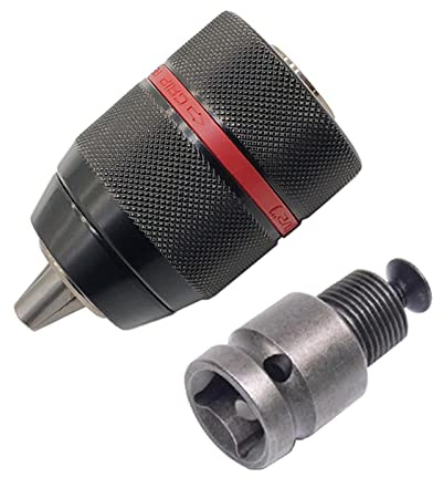1/2-20UNF 1,5–13 mm Schnellspann-Metall-Bohrfutter-Adapterschaft, 6,35 mm Vierkant, passend für Bohrhammer/Bohrhammer