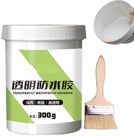 Revestimiento transparente resistente al agua, agente impermeable invisible, 300 g, adhesivo invisible, transparente, sellador de impermeabilización, sellador de techo de autocaravanas para terrazas,
