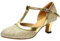 Latein-Tanzschuhe für Damen, mit Strass, Silber, elegant, weich, rutschfest, elegant, geschlossen, rot, Ballerina-Schuhe, moderne Pole Dance für Hochzeitsfeiern, gold, 37 EU