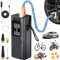 Uniwit Tire Inflator Portable Air Compressor,6000mAh and 150PSI Cordless Mini Tire Pump with Pressure Gauge Digital Display Auto Shutoff Function & LED Light for Car,Ball,Motorcycle,Bike