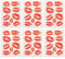 Healeved 6pcs Red Lip Temporary Tattoo Stickers Fake Kiss Pattern Water-proof Self-adhesive Body Decorations Tanning Stickers Lip Kiss Ornament