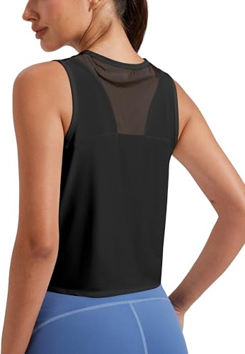 Pioneer Camp Damen Tank Top Sommer Sport Oberteile Ärmelloses Crop Yoga Shirt Für Frauen Leichte Atmungsaktiv Tanktop Schwarz M