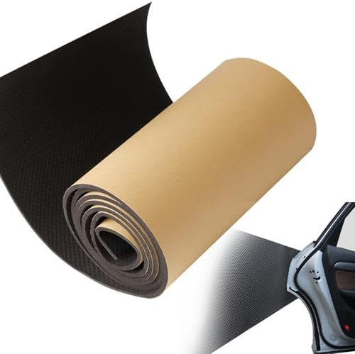 Rouleau de mousse EVA de 4 mm de diamètre - 1 rouleau de 200 x 20 cm - Feuille de mousse auto-adhésive - Ultra épaisse - Anti-collision - Pour voitures, camionnettes, entrepôts - Noir