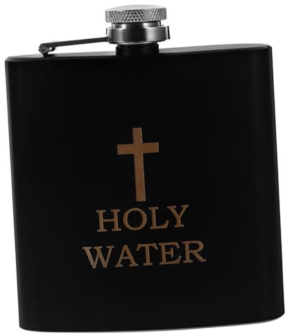 GLEAVI Bouteille d'eau bénite Flacon géant Flacon de vin de Voyage Portable Fuite Carafe hydroflacon flacons à Liqueur Bouteille d'alcool de Camping Acier Inoxydable