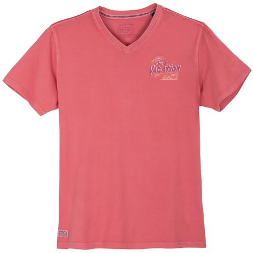 Redfield T- Shirt V-Neck in großen Größen, Koralle
