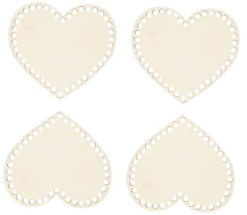 Holibanna 4stücke Holz-bodenplatte Für Häkeltaschen DIY Tasche Basis Mit Löchern Für Anfänger Und Profis Langlebig Geeignet Für Dicken Garn Und Alltägliche Webseile