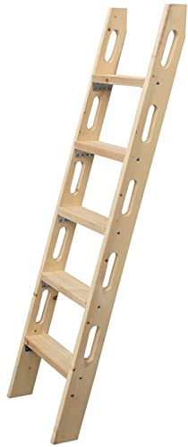 Robusta scala universale in legno per letto a castello per camper 74,9 cm/99,1 cm/124,5 cm/149,9 cm di lunghezza, perfetta scala doppia per soppalco per camper, ideale per uso camera da letto e
