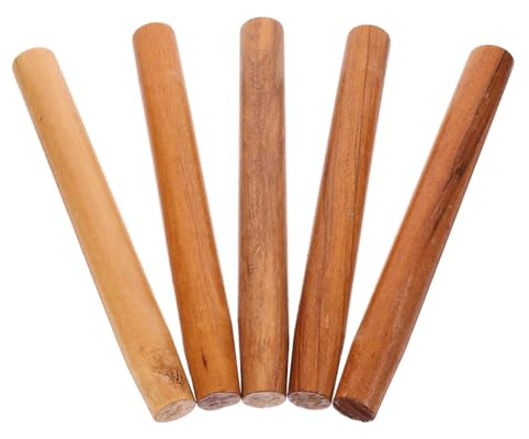 GALPADA 5 Stück Teiliges Holzgriff Ersatzstiele für Hacke Sensen Stiel aus Robustem Akazienholz Ergonomisch Geformt Komfortabler Griff Pflegeleicht für Garten und Outdoor Einsatz