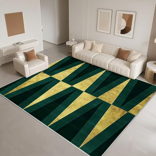 DJHWWD Teppich Kurzflor Waschbarer Moderne Geometrie für Esszimmer,Eingangsinnen,Küchen 120x160cm