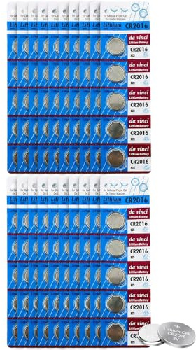BML 100 x CR2016 Lithium Coin Cell Batteries 3V Long Lasting Button Cell Batteries for Watches Car Key Fobs Remote Controls Calculators Medical Devices Toys and Small Electronics