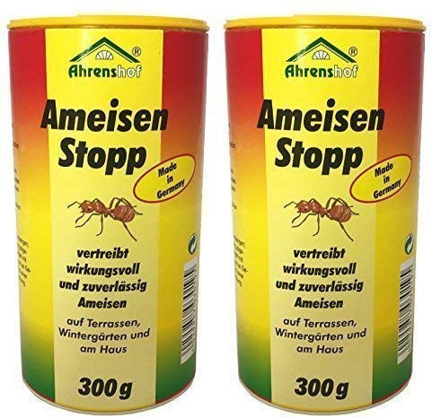 2 x 300g Ameisenstopp von Ahrenshof, Pulver gegen Ameisen, Ameisen-Stopp, Ameisenabwehr