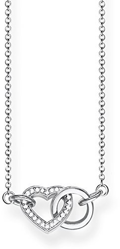 Thomas Sabo Damen Kette Herz Kreis Zirkonia 925 Sterling Silber KE1643-051-14-L45v