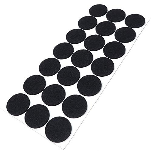Adsamm® / 21 x Selbstklebende Filzgleiter/Schwarz/ø 30 mm/Rund/Möbelgleiter aus Filz mit 3.5 mm Stärke/Möbel- und Bodengleiter