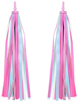 VORCOOL EIN Paar Kinder Fahrrad Lenker Streamer Fahrrad Griffe Quasten Bänder Baby Carrier Zubehör (Pink)