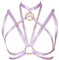 Damen Punk Harness Körper ärmelloser BH Straps Korsett Rock Strumpfband Gürtel Brustgurt Geschirr Gothic Tanzen Halloween-Fest Klassische BHS (Lila)
