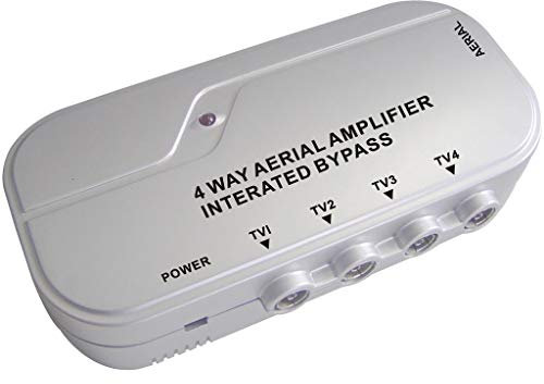 Electrovision Coaxial Signal Booster with 4G Filter (4 Outputs)