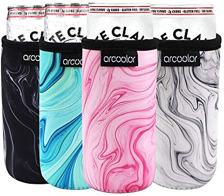 Arcoolor Bierdosen-Kühltasche, Neopren, schmal, für 340 ml Energy-Drink & Bier