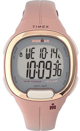 Timex Frauen Ironman Transit 33mm Rosa/Rose Gold-Ton Harz Armband Uhr TW5M35000
