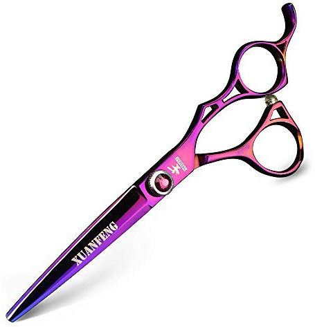 XUAN FENG Pro Friseurschere 6 Zoll japanische 440C Stahl-Ausdünnungs- und Schneidschere Set Friseur-Haarschere