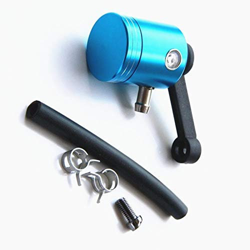 CNC Universal Motorrad Vorderrad Bremsflüssigkeit Ölbehälter Hauptbremszylinder Für Honda Kawasaki Suzuki Yamaha Sport Bike Street Bike (Blau)