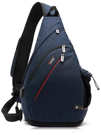 TUDEQU Sling Bag Herren Groß,8 Pockets Schulterrucksack Herren,19L Sling Rucksack Herren,Umhängetasche Herren,Schultertasche