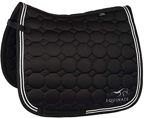 Equinate Satin Schabracke Madison Pony DR Dressur Schwarz