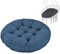 Hängesessel Kissen, Polster Bodenkissen für Schwenksessel, Auflage für Baumwoll Hängeschaukel, Papasansessel, Hängekorb, Hängestuhl, Durchmesser 90 cm, Farbe: Leinen Blau [114]