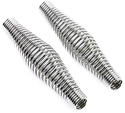 Timsec 2-Pack BBQ Spring Handle, 5.5-Inch Long Stainless Steel Smoker Handle Spring, Heavy Duty BBQ Handles for Wood Stoves, Barbecue Smokers, Grills, Pits, Cabinets