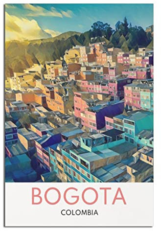 Bogota Colombias Vintage Reiseposter Gemälde Poster Modern Geschenk Schlafzimmer Deko