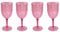 YöL Pack of 4 Wine Goblets Pink Aztec Reusable BBQ Summer Party Tableware Camping Glasses Cocktail