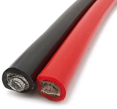 TOPOB 1m Rosso Nero. 6AWG. Cavo di Estensione del Filo del Silicone Morbido Resistente al Calore 6 AWG 6. Cavo in Silicone Flessibile Calibro for Rc. Batteria Lipo Connect. Filo e Cavo