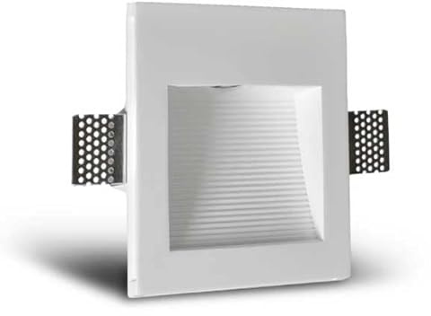 NCC-Licht LED Gips-Wandeinbauleuchte Eckig Struktur 170x142x45mm Weiß Modul 1W 102lm warmweiß 3000K